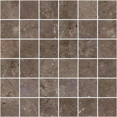 Carrelage Apavisa Kangen Brown naturelle Mosaïque 5x5 sur trame 30x30