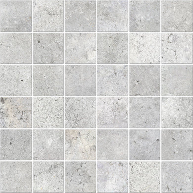 Carrelage Apavisa Kangen White naturelle Mosaïque 5x5 sur trame 30x30