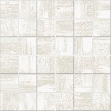 Carrelage Apavisa Kroma White naturelle Mosaïque 5x5 sur trame 30x30