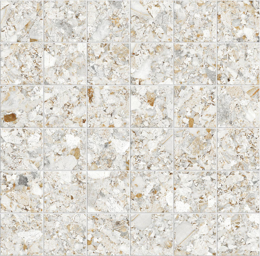 Carrelage Apavisa Momentum Multicolor naturelle Mosaïque 5x5 sur trame 30x30