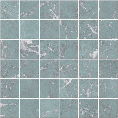 Carrelage Apavisa Sisu Green Lap Mos 5X5 naturelle Mosaïque 5x5 sur trame 30x30