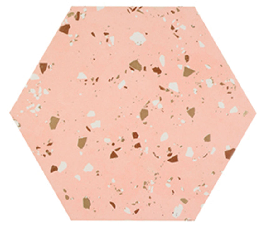 Carrelage Apavisa South Pink naturelle Hexagone 25x30