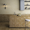 ARCANA Black&Cream en situation — carrelage effet pierre