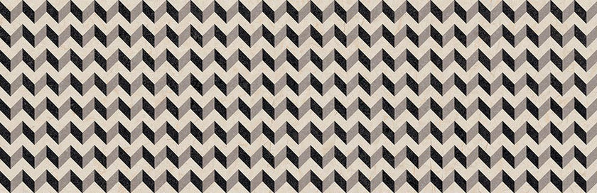 ARCANA Black&Cream Cream Zigzag — carrelage effet pierre