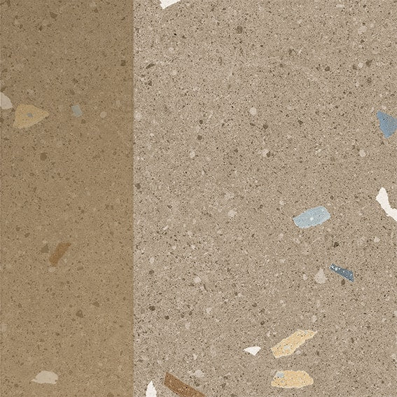 ARCANA Croccante Eclair Nuez — carrelage effet terrazzo