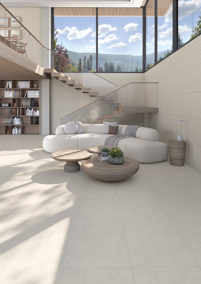 ARCANA Layers en situation — carrelage effet béton