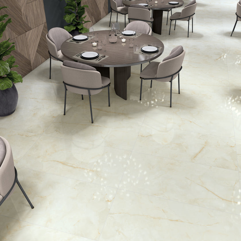 ARCANA Les Bijoux en situation — carrelage effet marbre