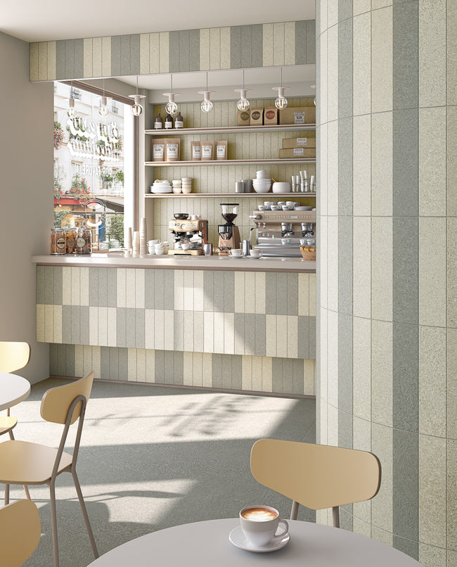 ARCANA Mousse en situation — carrelage effet béton