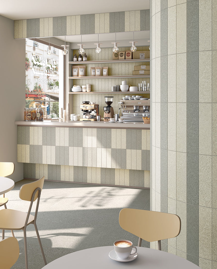 ARCANA Mousse en situation — carrelage effet béton