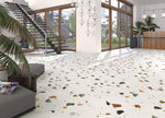 ARCANA Stracciatella en situation — carrelage effet terrazzo