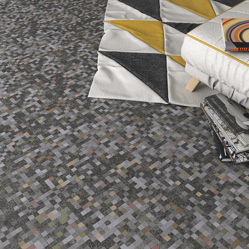ARCANA Stracciatella en situation — carrelage effet terrazzo