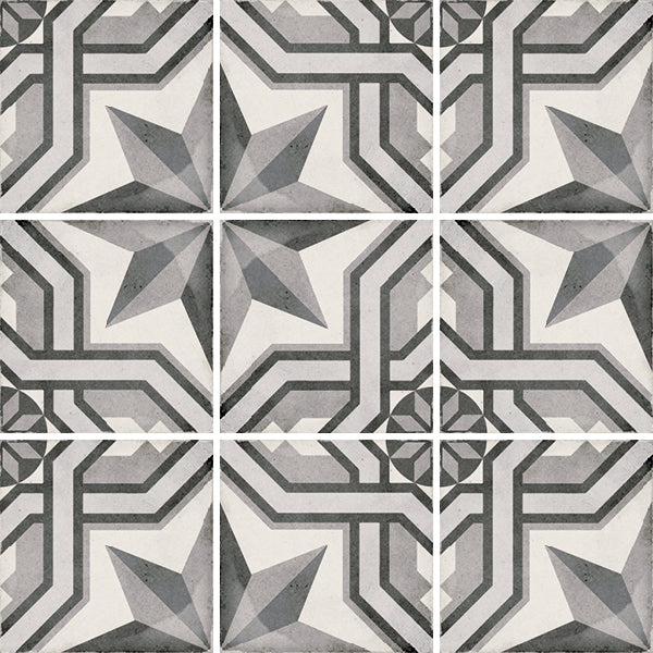 Carrelage Art Nouveau 20 x 20 cm Cinema Grey