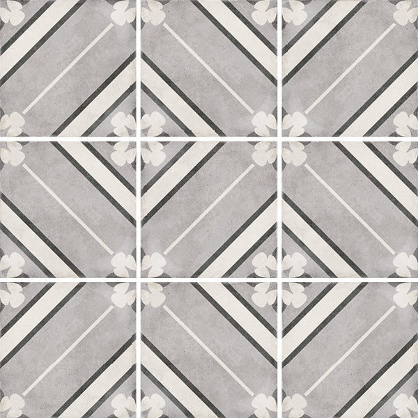 Carrelage Art Nouveau 20 x 20 cm Inspire Grey