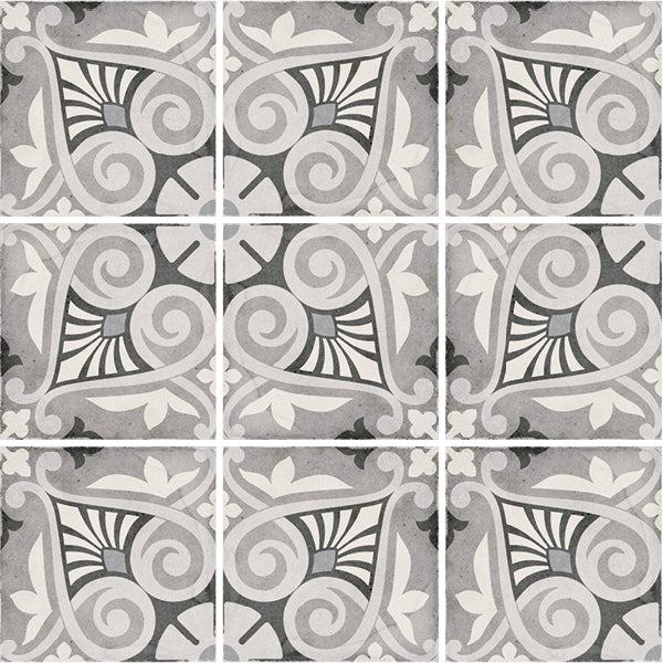 Carrelage Art Nouveau 20 x 20 cm Opera Grey