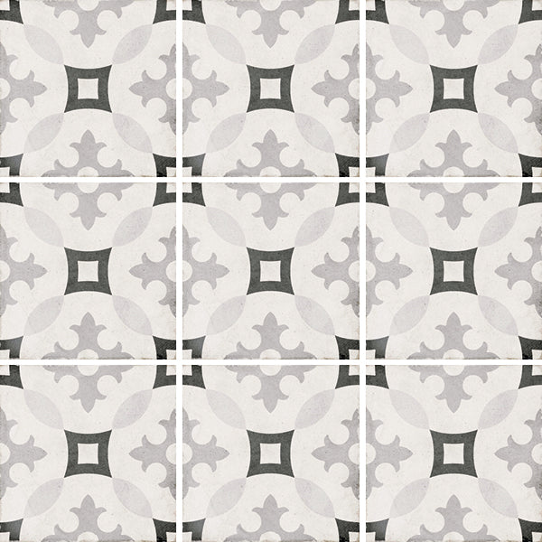 Carrelage Art Nouveau 20 x 20 cm Karlsplatz Grey