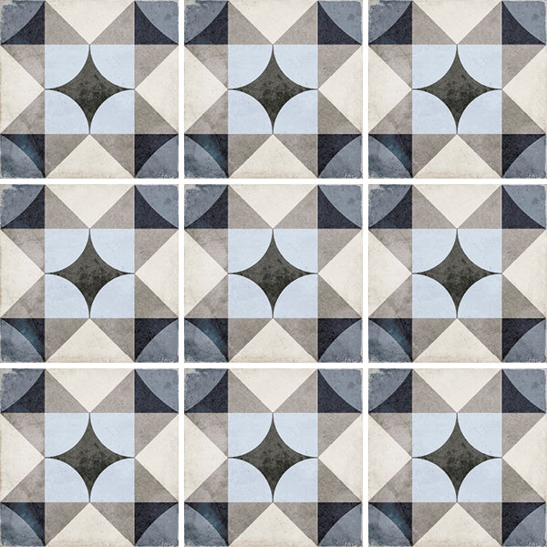 Carrelage Art Nouveau 20 x 20 cm Palais Blue