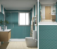 LOVE TILES GENESIS SHELL MARINE BLUE 35x100 MAT