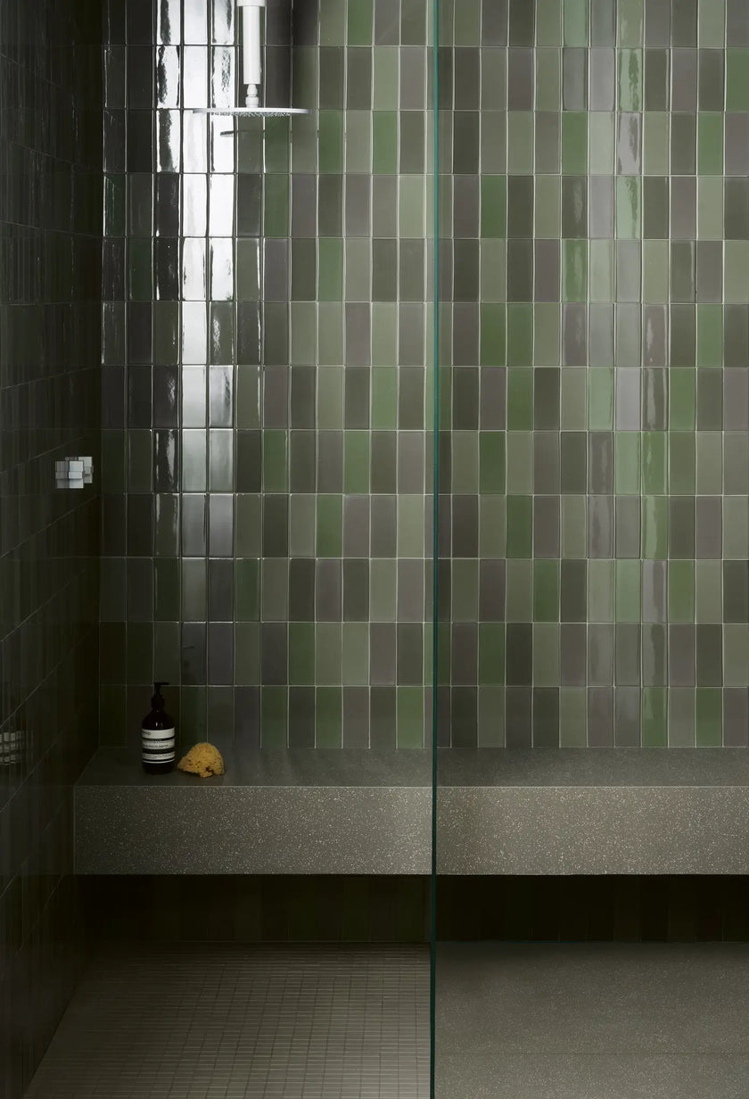 Ambiance carrelage 41ZERO42 Cosmo Brick Verde brillant