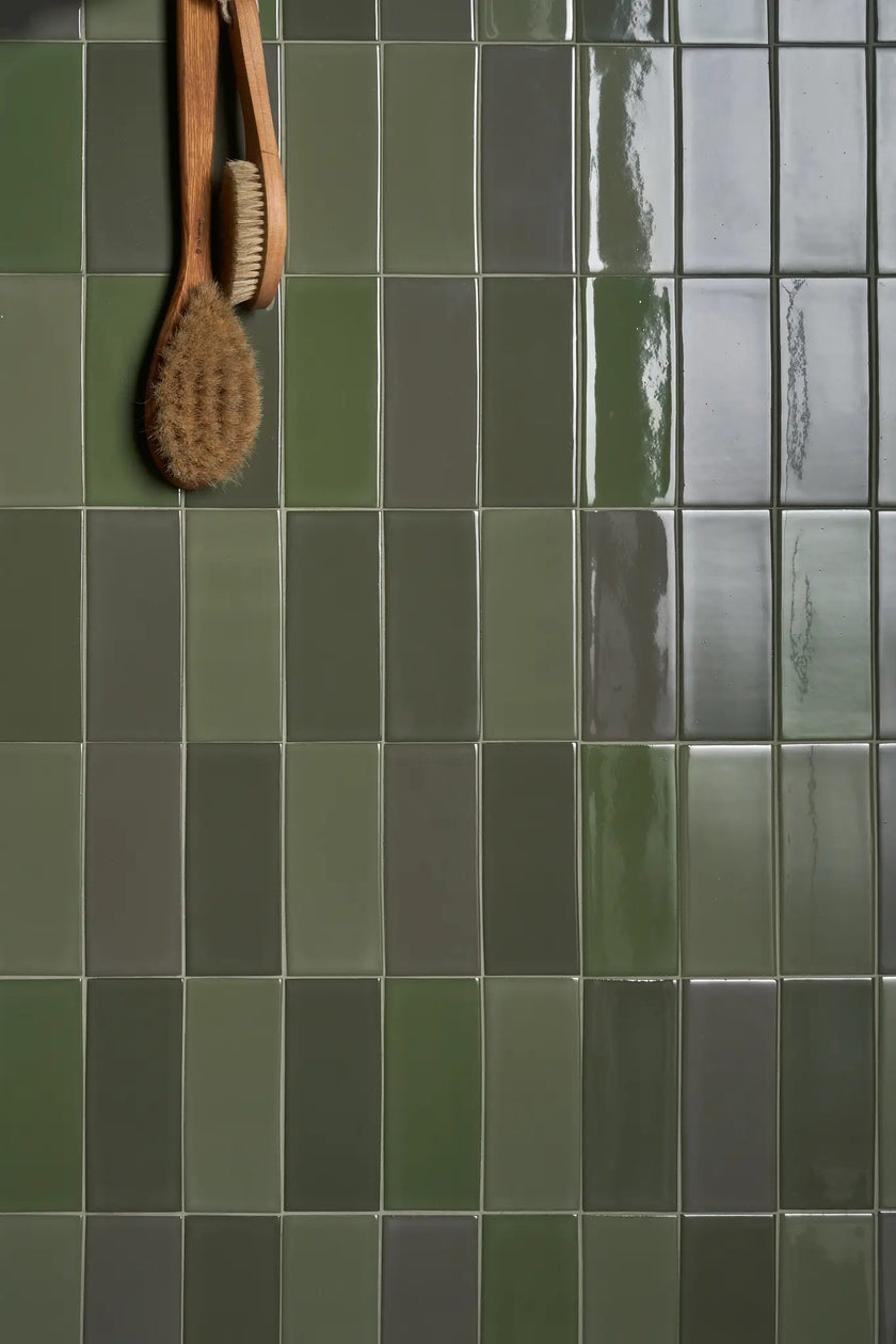 Ambiance carrelage 41ZERO42 Cosmo Brick Verde brillant