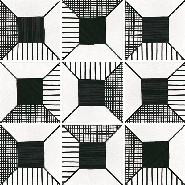 Carrelage Caprice Black & White 20 x 20 cm Block B&W