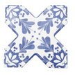 Carrelage Cevica Becolors 13,25x13,25 Dec. Stencil Electric Blue