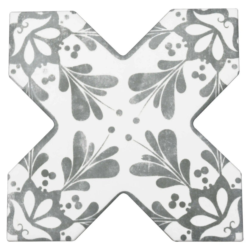 Carrelage Cevica Becolors 13,25x13,25 Dec. Stencil Grey