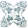 Carrelage Cevica Becolors 13,25x13,25 Dec. Stencil Lagoon