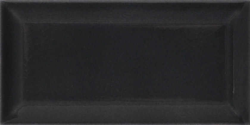 Carrelage Cevica Metro 7,5x15 Plaqueta Negro Craquele