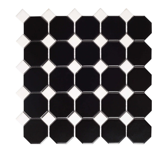 Carrelage Cevica Mallas 29,5x29,5 Malla Octogon Black