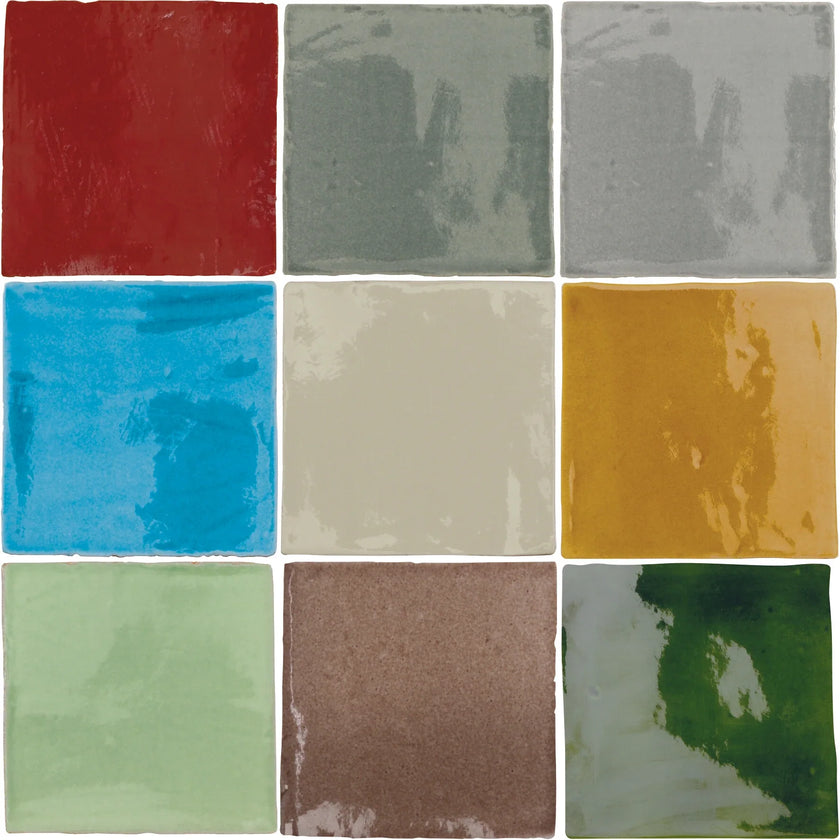 Carrelage Cevica Provenza Craquelé 10x10 Provenza Mix 