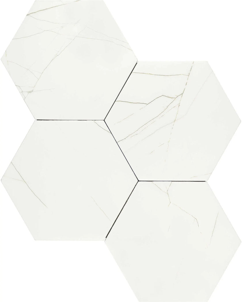 Carrelage Cevica Rock Star 14x16 Calacatta Gold (Hex.)