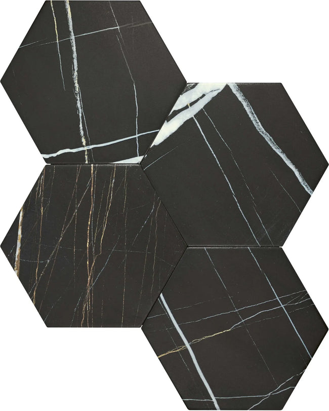 Carrelage Cevica Rock Star 14x16 Sahara Noir (Hex.)