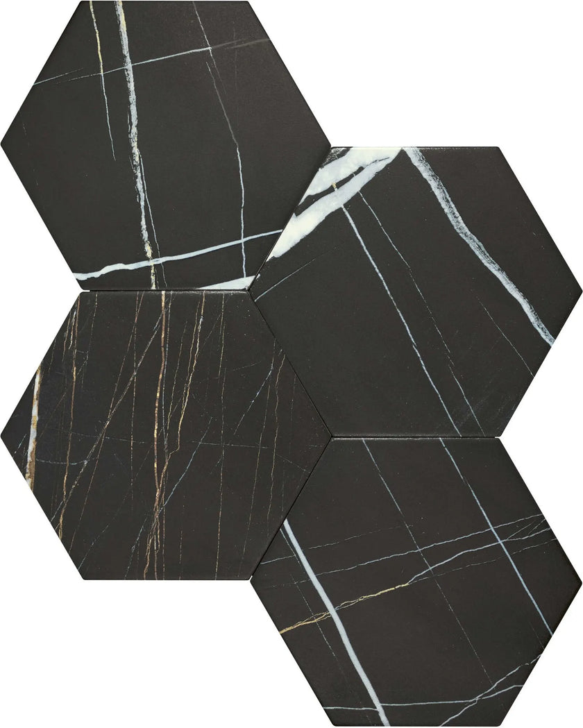Carrelage Cevica Rock Star 14x16 Sahara Noir (Hex.)
