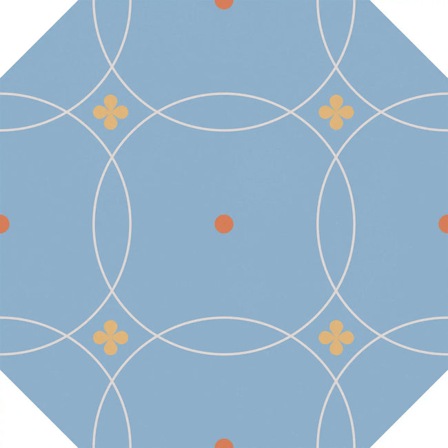 Carrelage Cevica Tender 20x20 Dec. Sky Blue (Octagon)