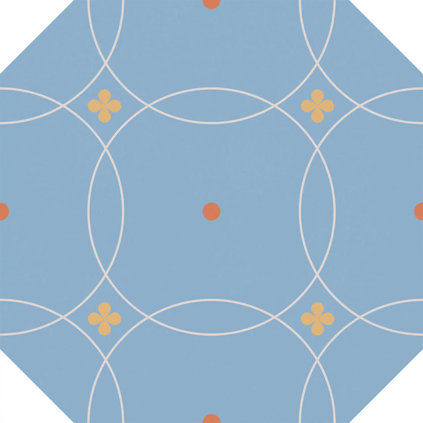 Carrelage Cevica Tender 20x20 Dec. Sky Blue (Octagon)