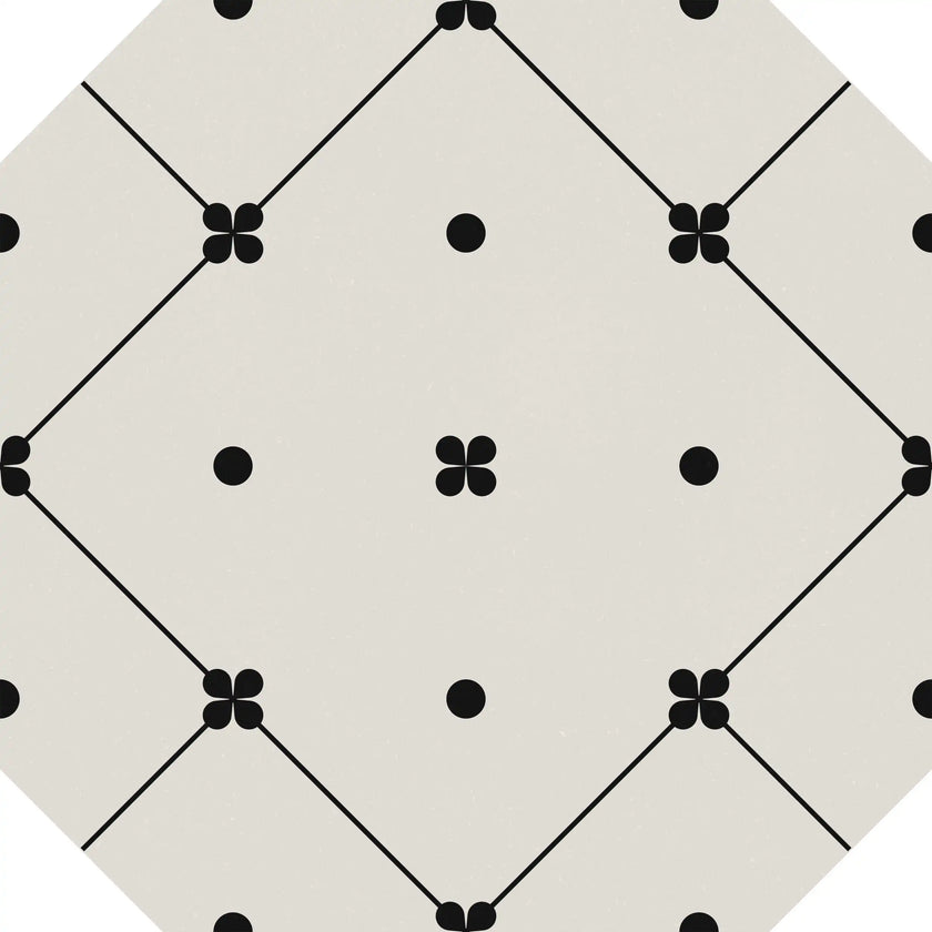 Carrelage Cevica Tender 20x20 Dec. 3 Black & White (Oct)