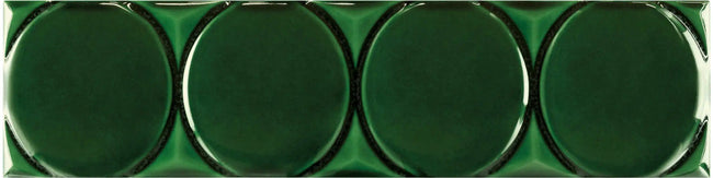 Carrelage Cevica Waves 11,25x45 Circle Copper Green