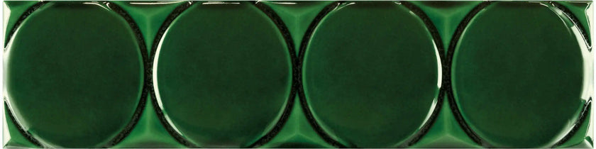 Carrelage Cevica Waves 11,25x45 Circle Copper Green