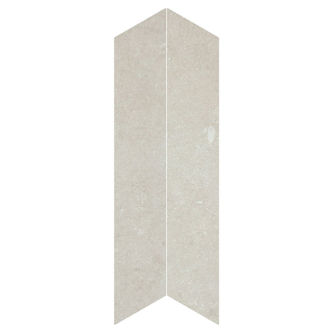 TERRATINTA Norlith Haze White (chevron) 10x53 cm