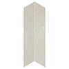 TERRATINTA Norlith Haze White (chevron) 10x53 cm