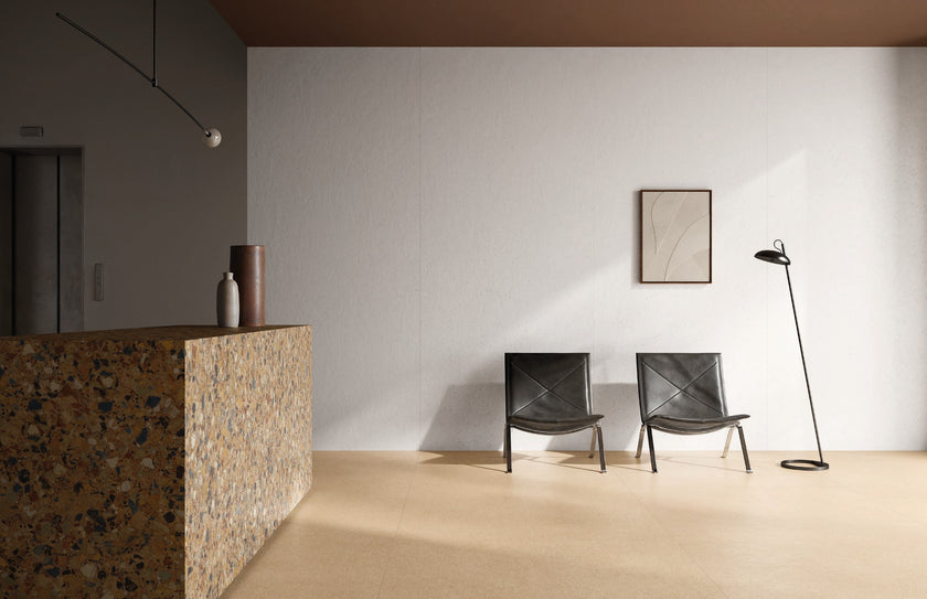 Carrelage effet béton Cerdomus Cohesa Ocra
