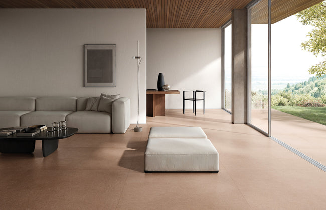 Carrelage effet béton Cerdomus Cohesa — ambiance 1