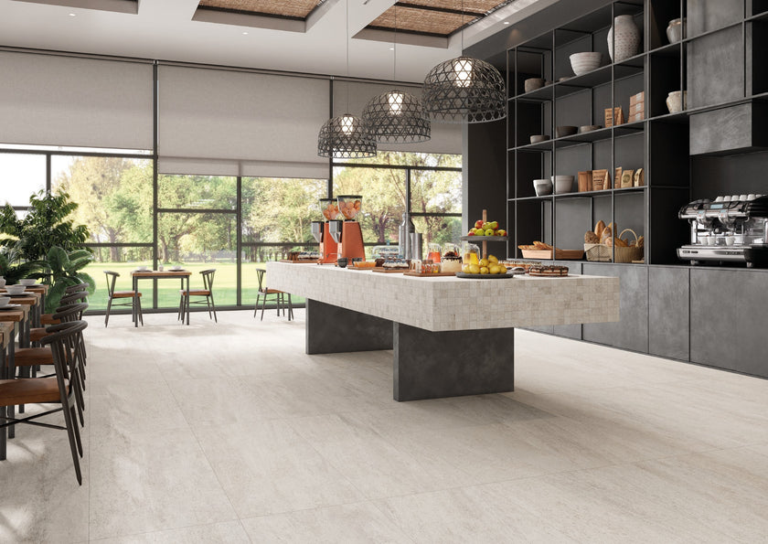 Carrelage effet pierre Cerdomus Element White
