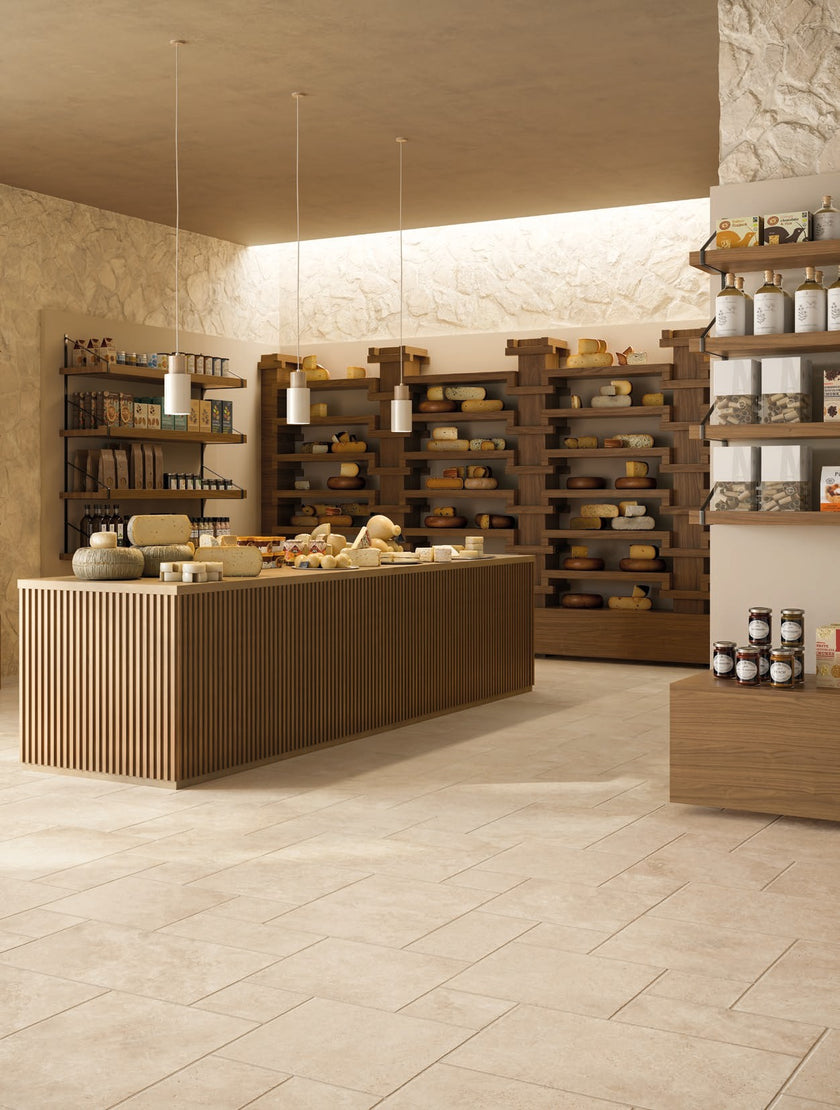 Carrelage effet pierre Cerdomus Jerusalem Stone — ambiance 1