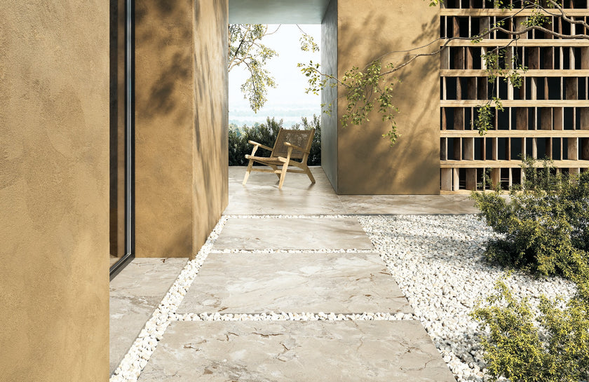 Carrelage effet pierre Cerdomus Karnis — ambiance 1