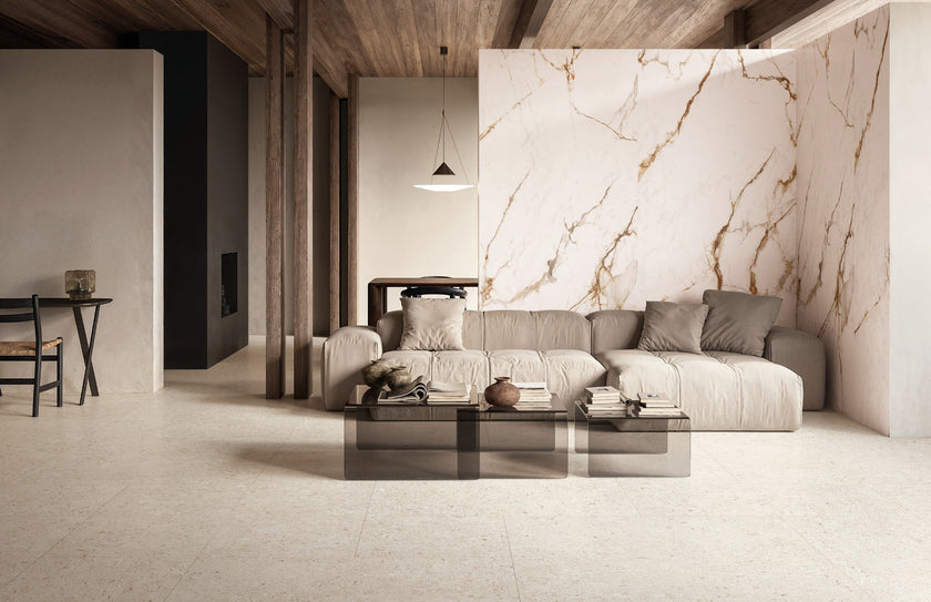 Carrelage effet pierre Cerdomus Miralith Lino
