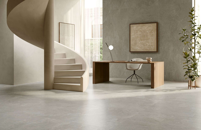 Carrelage effet pierre Cerdomus Moonstone Steel