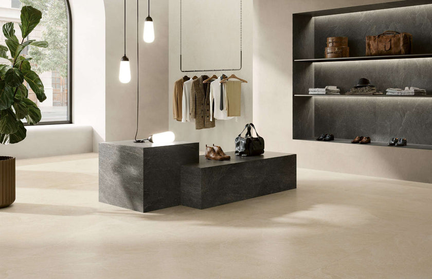 Carrelage effet pierre Cerdomus Moonstone White