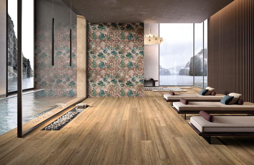 Carrelage effet bois Cerdomus Opera — ambiance 2
