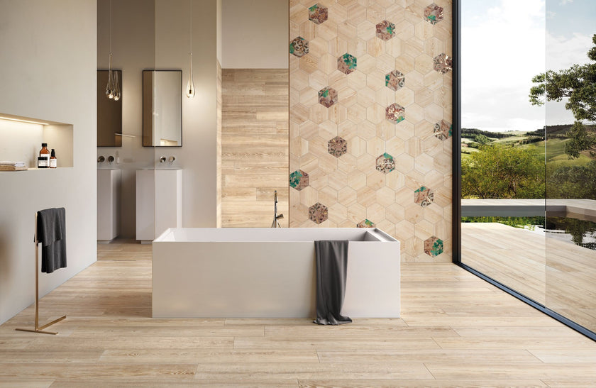 Carrelage effet bois Cerdomus Opera — ambiance 7